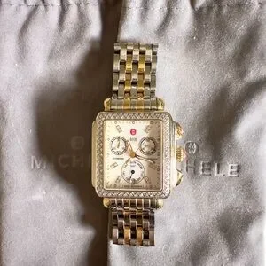 Michele Accessories Michele Diamond High Shine Twotone 8k